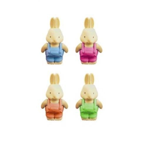 Rabbit - Novelty 3D Erasers Rubbers PINK PURPLE GREEN or ORANGE