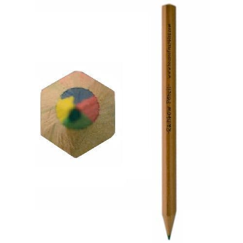Rainbow Pencil Multi Coloured Lead Wooden By House Of Marbles - Age 3 Plus