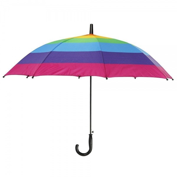 Rainbow Stripe Large Stick Umbrella