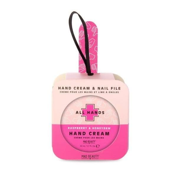 Raspberry & Honeydew Scented All Hands Hand Cream & Nail File Gift Set Mad Beauty