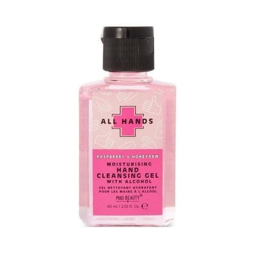 Raspberry & Honeydew Scented All Hands Moisturising Hand Cleansing Gel 60ml Mad Beauty