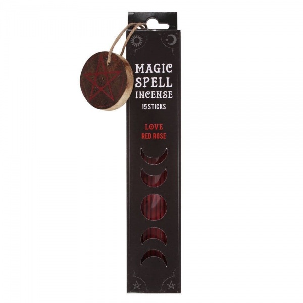 Red Rose Love Magic Spell Incense Sticks & Holder Spirit of Equinox