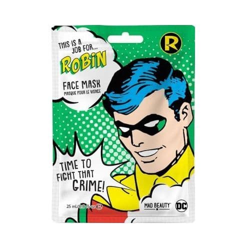 Robin Cucumber Scented DC Comics Sheet Face Mask Mad Beauty