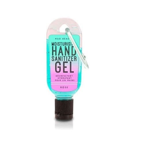 Rose Neon Collection Clip & Clean Moisturising Travel Hand Sanitizer Gel 30ml Mad Beauty