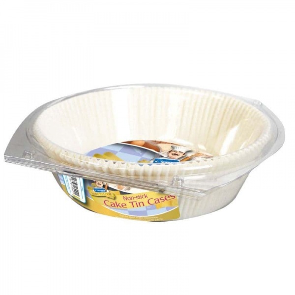 Round Cake Tin Cases 23x23cm Love To Cook Kingfisher Catering (15 Pack)