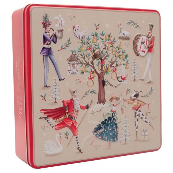 Shortbread Petticoat Tails Embossed 12 Days of Gift Tin - Grandmas Wild's 400g