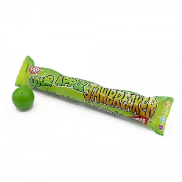 Sour Apple Jawbreaker 6 Balls Hard Candy Bubblegum Sweets Zed 49.5g