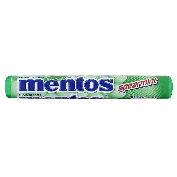 Spearmint - Mentos Rolls Chewy Dragees Sweets Candy Sweets 38g