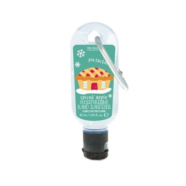 Spiced Apple Christmas Clip & Clean Moisturising Travel Hand Sanitizer Gel 30ml Mad Beauty