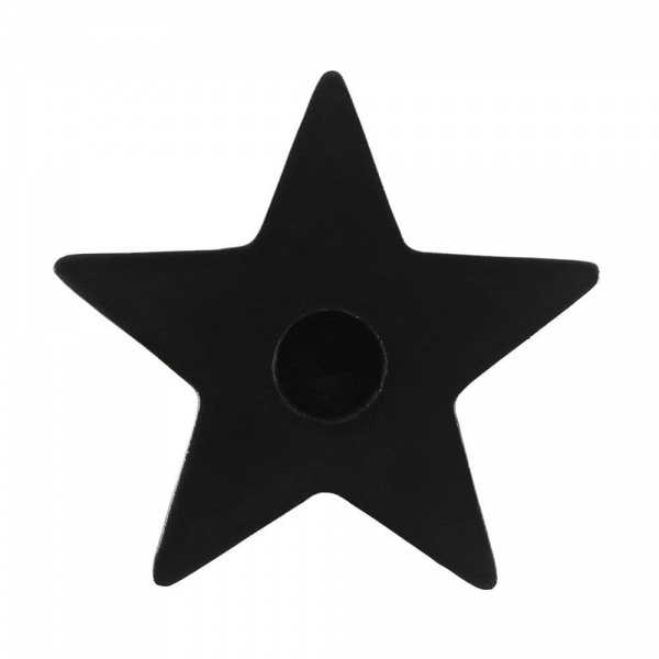 Star Pentagram Black Spell Candle Holder Spirit of Equinox