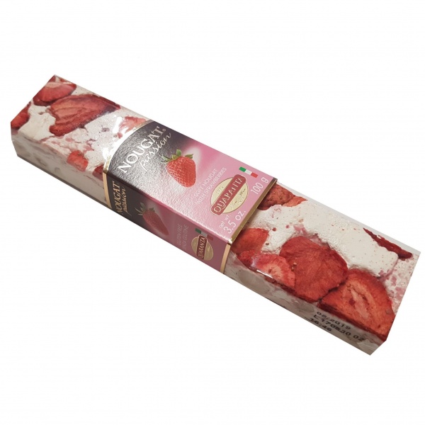 Strawberries Fruits Deluxe Soft Nougat Italian Sweets Quaranta 100g