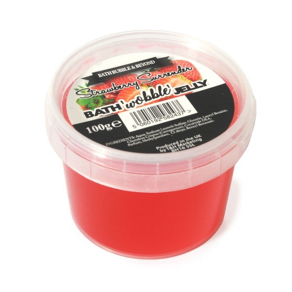 Strawberry Surrender Shower Bath Wobble Jelly - Bath Bubble & Beyond 100g