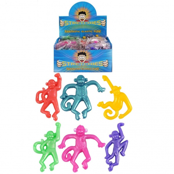 Stretchy Monkeys - Stretchies Party Bag Fillers Favours Toys - Assorted Colours