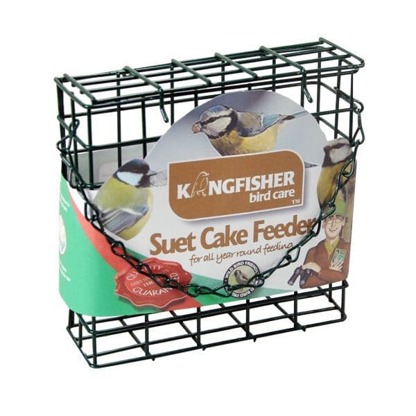 Suet Cake Feeder / Holder For Wild Garden Birds Kingfisher Bird Care (Green)