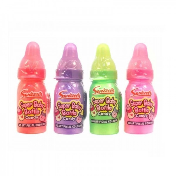 Super Baby Bottle Candy Novelty Sherbet Sweets Swizzels Matlow 23g (Pack of 4)