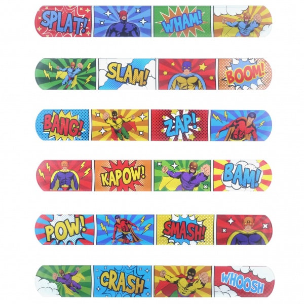 Super Hero Snap Bracelets - Party Bag Fillers Henbrandt