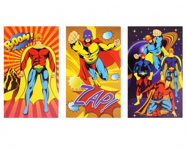 Super Heroes Notebook Notepad Jotter - Boys & Girls Party Bag Fillers