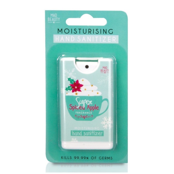 Super Spiced Apple Green Festive Christmas Cups Moisturising Hand Sanitizer Spray 15ml Mad Beauty