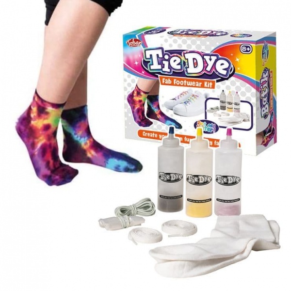 Tie Dye Fab Footwear Kit Arts & Crafts Tobar 8+