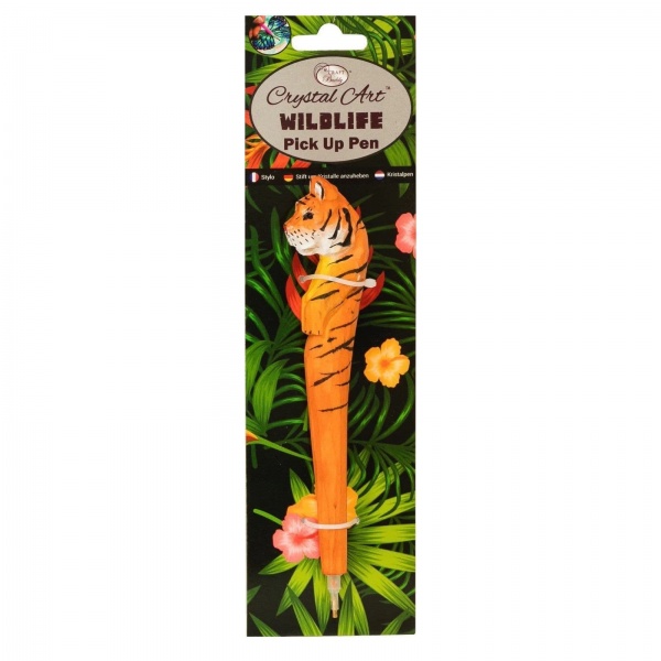 Tiger Wildlife Pick Up Pen Wooden Accessory For Crystal Art Kits Craft Buddy