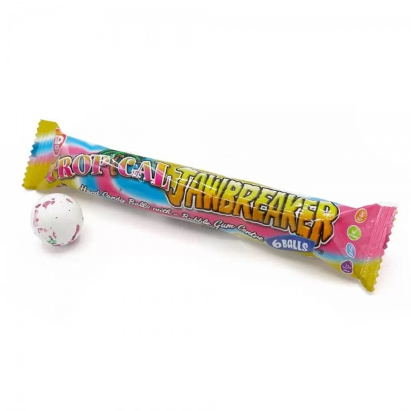 Tropical Jawbreaker 6 Balls Hard Candy Bubblegum Sweets Zed 49.5g