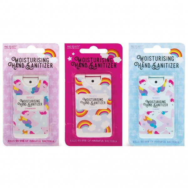 Unicorns & Rainbows Moisturising Hand Sanitizer Spray 15ml Mad Beauty (Set of 3)