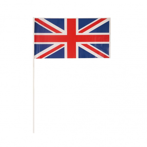 Union Jack PVC Flag 29cm x 17cm On Stick PVC Party Henbrandt 40cm