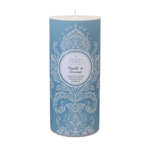 Vanilla & Coconut Scented Pillar Candle - Shearer Candles