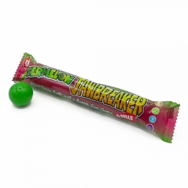 Watermelon Jawbreaker 6 Balls Hard Candy Bubblegum Sweets Zed 49.5g
