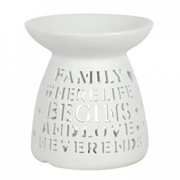 White Family Love Oil Burner / Wax Melt Warmer Sifcon