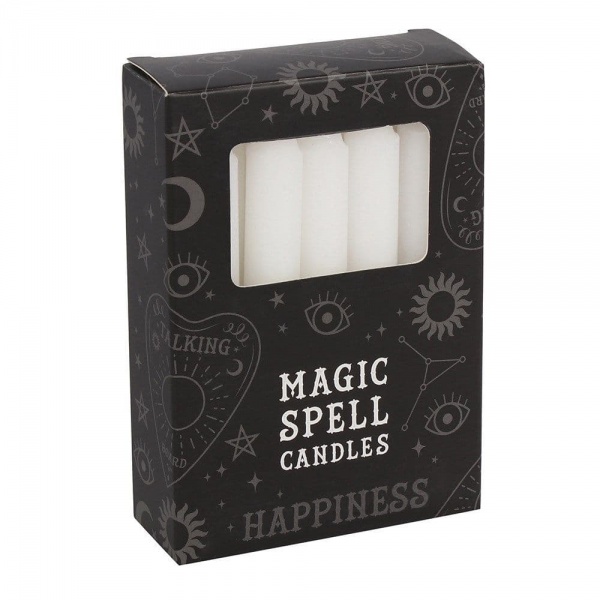 White Happiness Magic Spell / Angel Chimes Candles  Spirit of Equinox (Pack of 12)