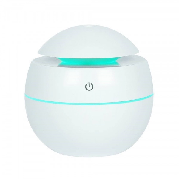 White Small Round USB Ultrasonic Aroma Humidifier / Diffuser Jones Home & Gift