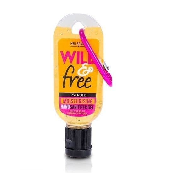 Wild & Free Lavender Sayings Clip & Clean Moisturising Travel Hand Sanitizer Gel 30ml Mad Beauty