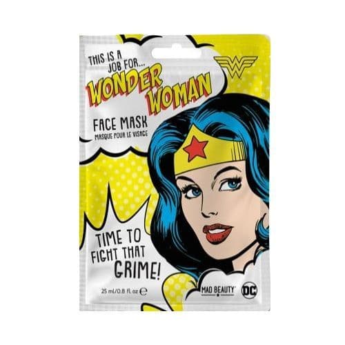 Wonder Woman Watermelon Scented DC Comics Sheet Face Mask Mad Beauty