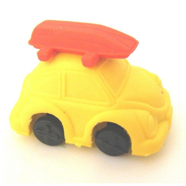 Yellow Beetle Car - 3D Novelty Erasers Rubbers