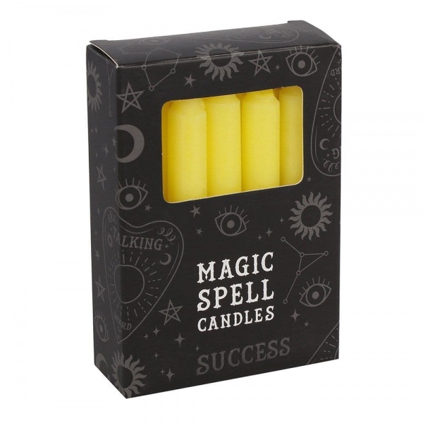 Yellow Success Magic Spell / Angel Chimes Candles  Spirit of Equinox (Pack of 12)