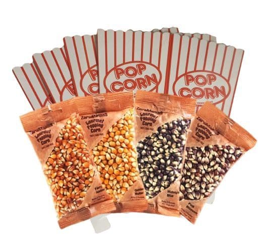 ZaraMama Popcorn Party Box Gift Set (4 Popping Corns & 4 Boxes)